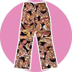 C by One // Colorful Paisley Print Pants with Pockets